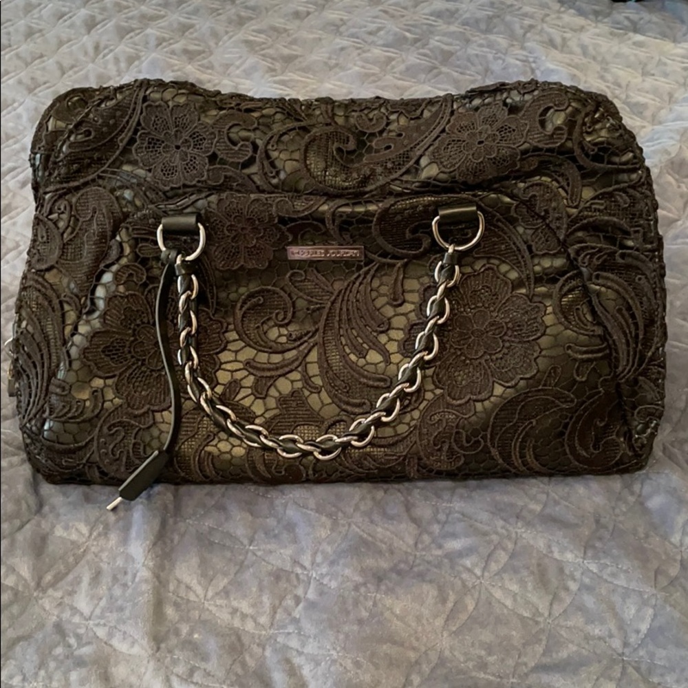 Charles Jourdan Black Lace Gina Satchel